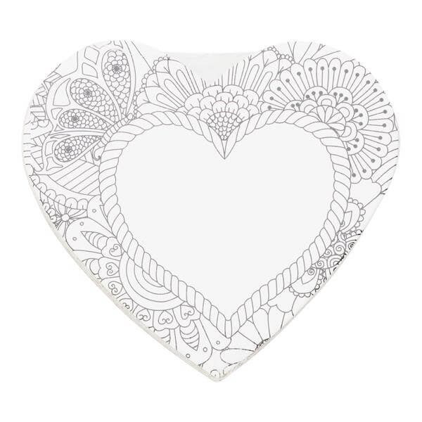 WOC Heart Shaped Canvas Set of 4 K M Evans Trading Ltd