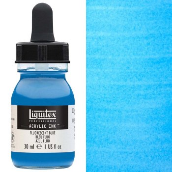 Liquitex 30ml Ink - Fluorescent Blue