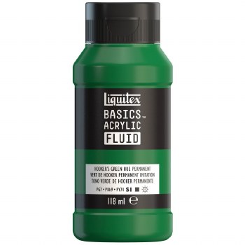 Liquitex 118ml Fluid Acrylic Hooker's Green Hue Permanent