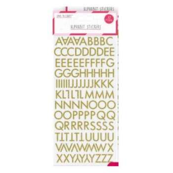 Love to Craft - Alphabet Stickers Gold 122