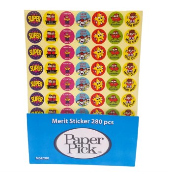 Merit Stickers - English