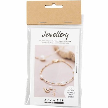 Mini Creative Jewel Kit - Pearl Bracelet & Necklace with Clasp