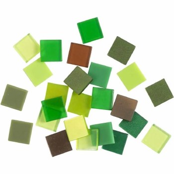 Mini Mosaic Pack 25g Green Glitter