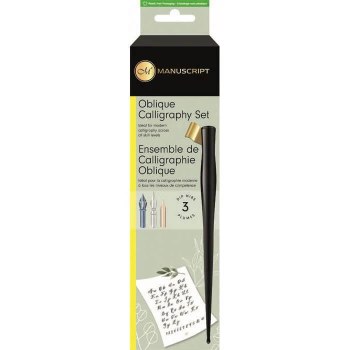 Manuscript Modern Calligraphy Oblique Dip Pen Set - Black