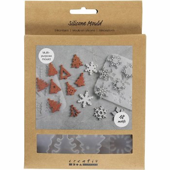 Mould Silicone - Snowflake & Christmas Tree