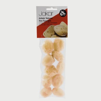 Natural Small Sea Sponges (Pack of 10)
