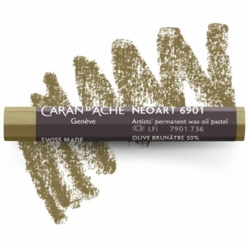 Neoart 6901 Wax Oil Pastel - Olive Brown 50% 736