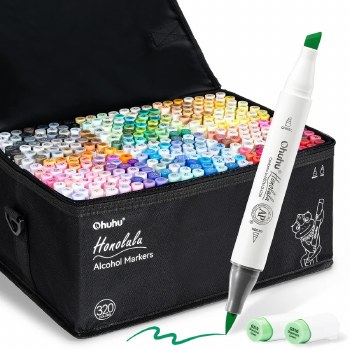 Ohuhu Honolulu Classic 320 Colour - Dual Tipped Alcohol Markers
