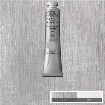 Winsor & Newton Professional Acrylic 200ml Silver