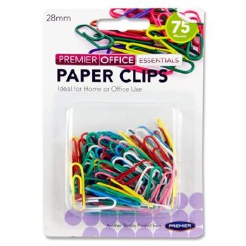 Paper Clips 75 x Ass Colours