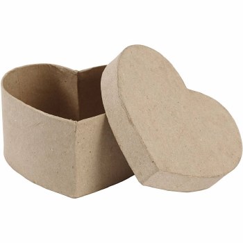 Papier Mache Heart Boxes