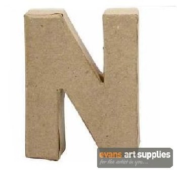 Papier Mache Small Letter N