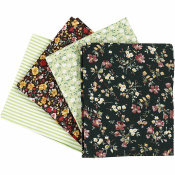 Patchwork Fabric Assorted Green