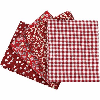 Patchwork Fabric Ass Red