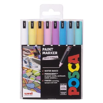 Posca PC-1MR Set of 8 - Pastel Colours