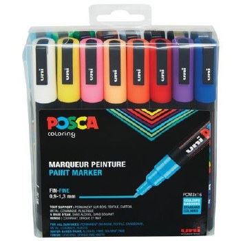 Posca PC-3M Set of 16 - Standard Colours