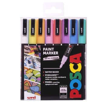 Posca PC-3M Set of 8 - Pastel Colours