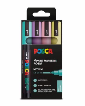 Posca PC-5M Set of 4 - Soft Colours