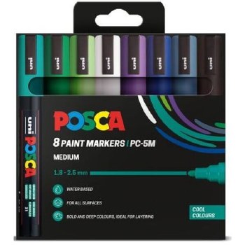 Posca PC-5M Set of 8 - Cool Colours