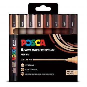 Posca PC-5M Set of 8 - Portrait Colour
