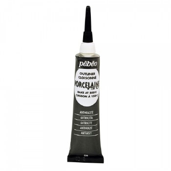 Pebeo Porcelaine 150 Outliner - Anthracite Black 20ml
