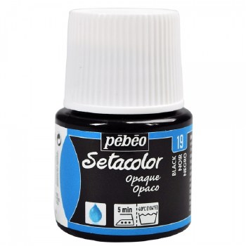 Pebeo Setacolor Opaque Matt - Black 45ml