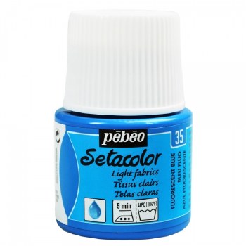 Pebeo Setacolor Light Fabrics - Fluorescent Blue 45ml