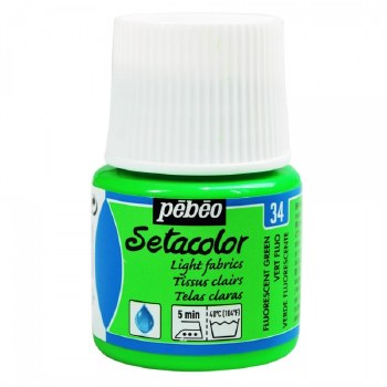 Pebeo Setacolor Light Fabrics - Fluorescent Green 45ml