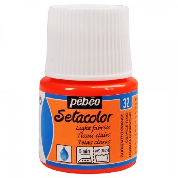 Pebeo Setacolor Light Fabrics - Fluorescent Orange 45ml