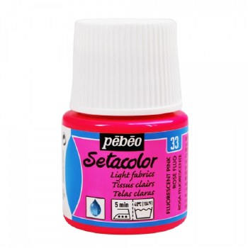 Pebeo Setacolor Light Fabrics - Fluorescent Pink 45ml