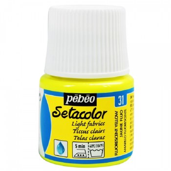 Pebeo Setacolor Light Fabrics - Fluorescent Yellow 45ml