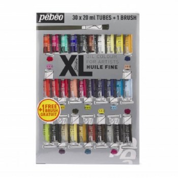 Pebeo XL Oil Paint Set 30x20ml + Brush