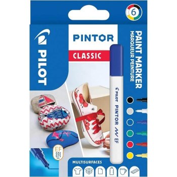 Pintor Extra Fine Tip Paint Marker Set 6 - Classic