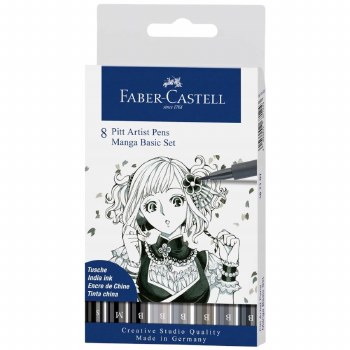 PITT Artist Pen Set of 8 Manga