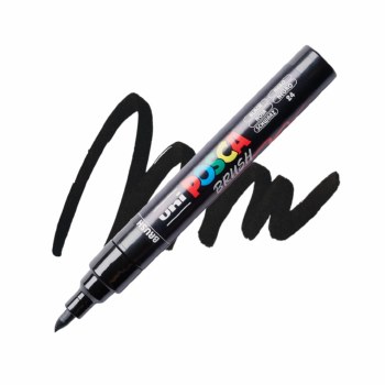 Uni Posca PC-5BR Brush Tip - Black