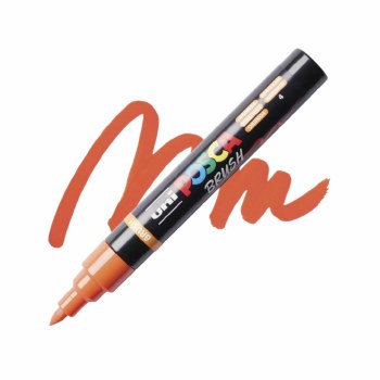 Uni Posca PC-5BR Brush Tip - Orange