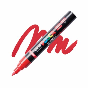 Uni Posca PC-5BR Brush Tip - Red