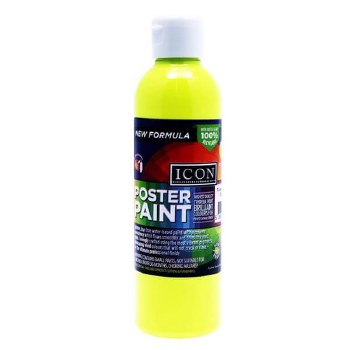 Icon 300ml Poster Paint Fluorsecent Yellow