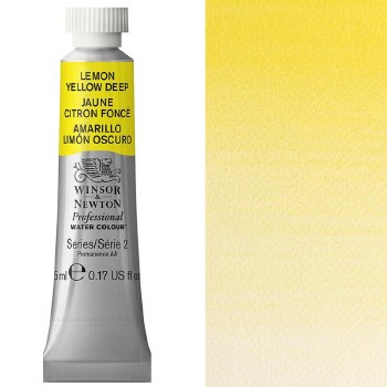 W&N Professional Watercolours 5ml Lemon Yellow Deep