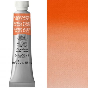 W&N Professional Watercolours 5ml Winsor Orange (Red Shade)