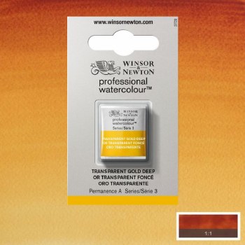 W&N Professional Watercolour Half Pan Transparent Gold Deep