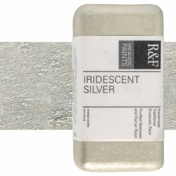 R&F Encaustic Paint 40ml Iridescent Silver