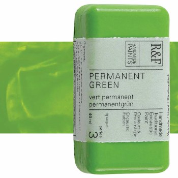 R&F Encaustic Paint 40ml Permanent Green
