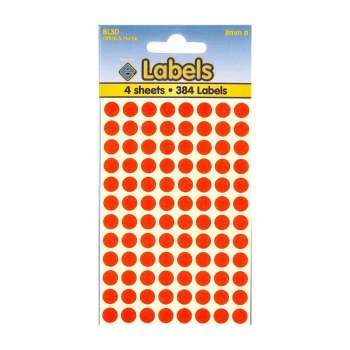 Esposti Labels Red Dots 8mm 384s