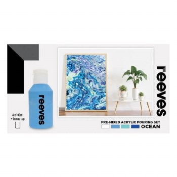 Reeves Pouring Acrylic Set 4x100ml - Ocean