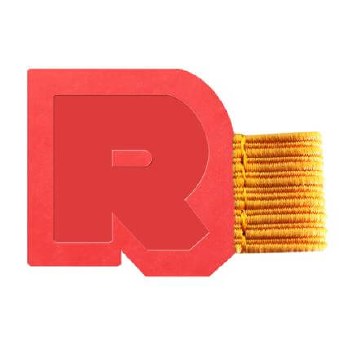 Rhodiarama Self Adhesive Pen Loop Coral