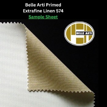 SAMPLE - Belle Arto Primed Linen 574 - Approx. 21x25cm Sheet
