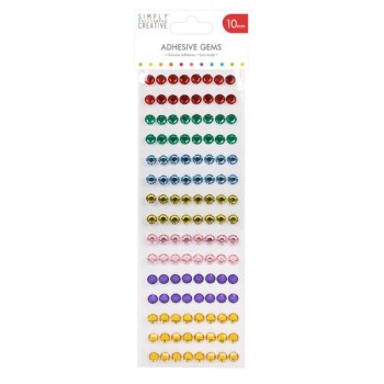 Simply Creative 10mm Gems - 180pk Rainbow