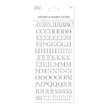 Simply Creative Alphabet & Number Stickers - Traditional Foil Silver