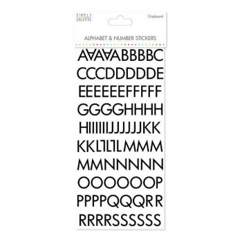 Simply Creative Alphabet & Number Stickers - Skinny Black